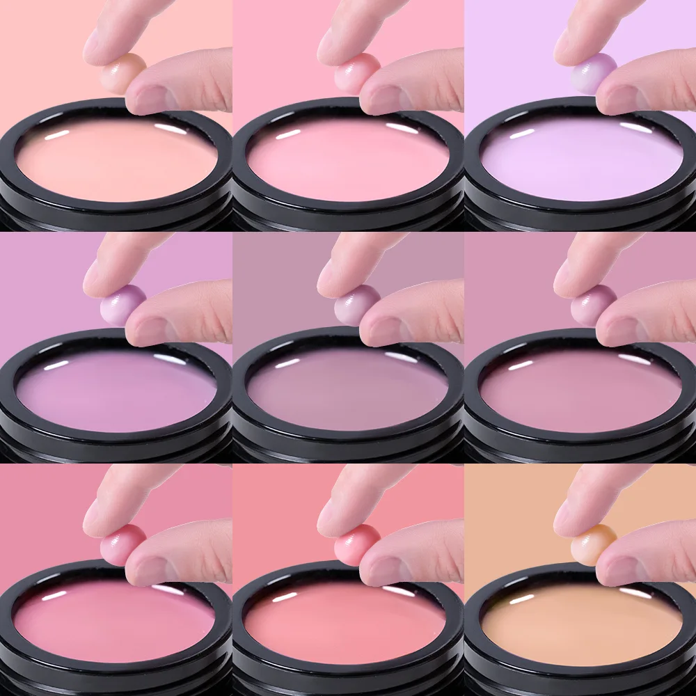 Bozlin 15ml Solid Nail Extension Gel Builder Pink Nude 3D Carving, Hema Free 1