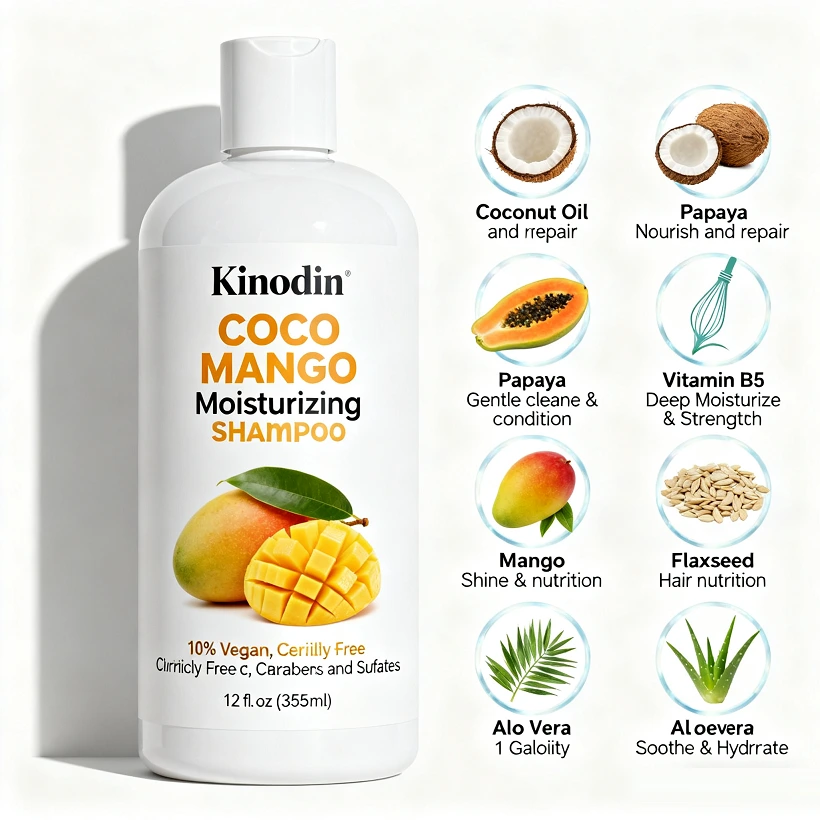 Private Label Organic Concentrated Moisturizing Cream Herbal Unisex All Hair Types 100% Vegan Cruelty-free Coconut Mango 1