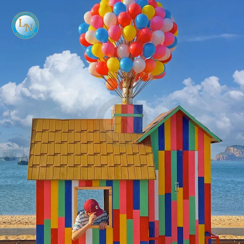 High Quality Balloon Flying House Decoration Props Outdoor Background Theme Display 1