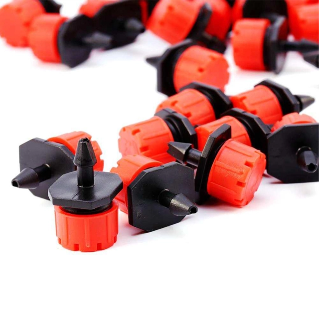 Garden Adjustable Dripper 0-70L/H Plastic POM Red 1