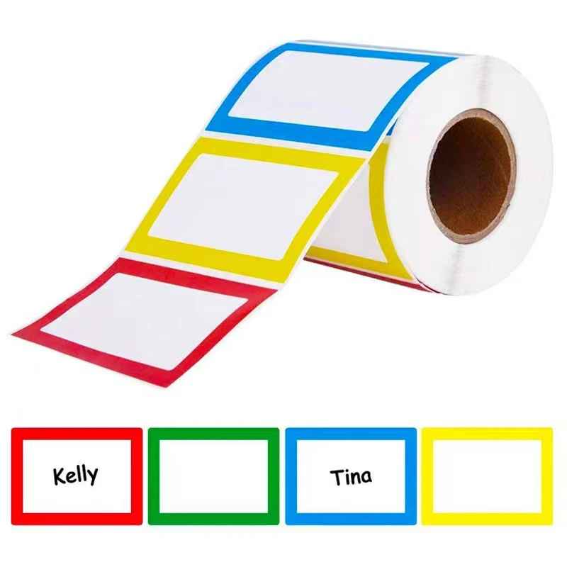 Wholesale Rolled Writable Blank Kraft Paper Self-Adhesive Sticker Labels 1