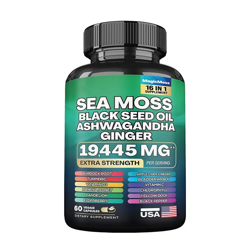 OEM Private Label Sea Moss Capsules 60ct - Custom, MOQ3 1