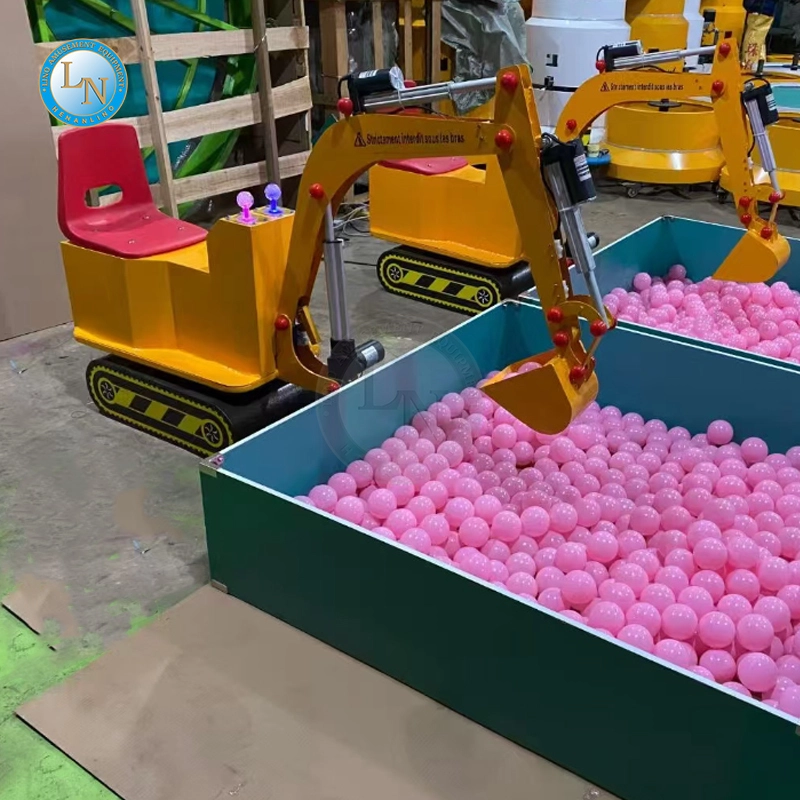 Electric Trackless Tractor Train Excavator Indoor Playground Equipment For Kids For Amusement Park Facilities 1