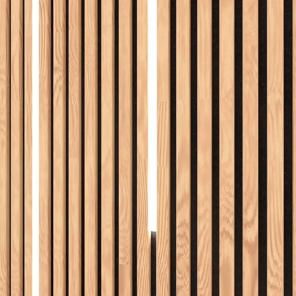 2400x600mm LED Wood Slat Acoustic Sound Absorbing Wall and Ceiling Panels 1