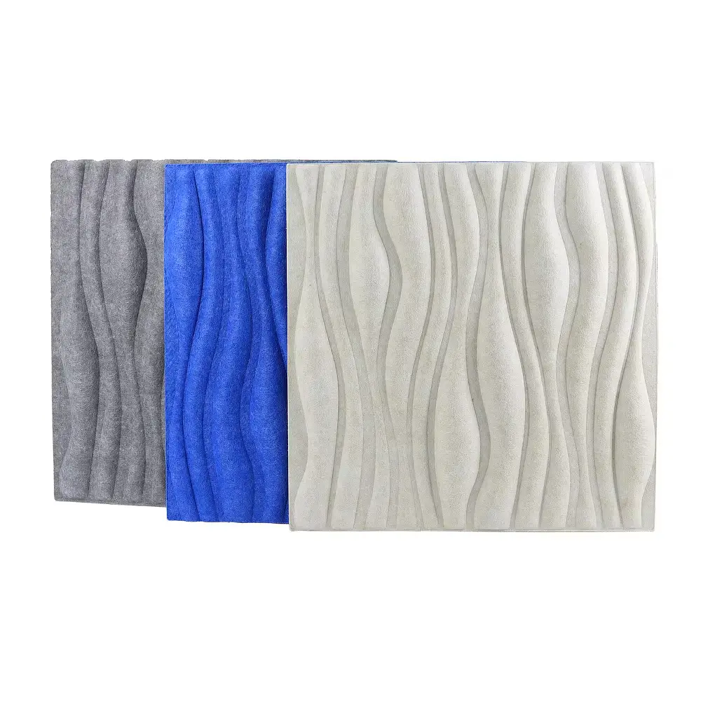 3D PET Acoustic Panel 100% Polyester Soundproof Office Wall Sculpture 1