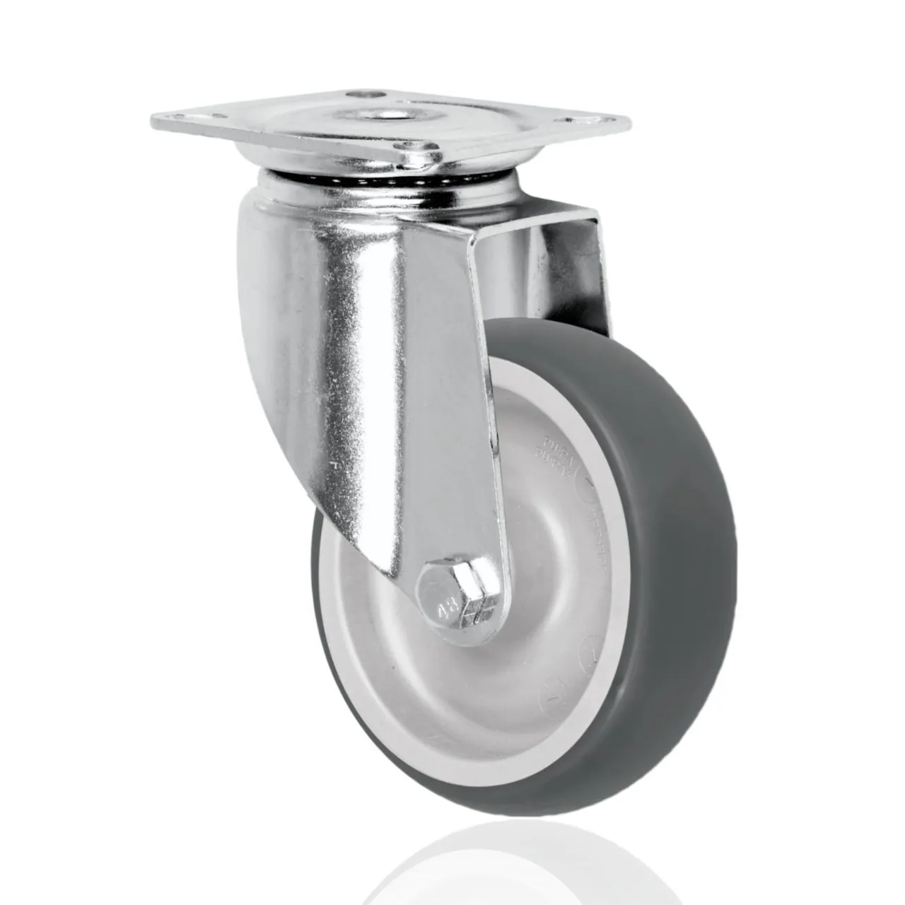Medium Duty 100kg Load Capacity 5inch Swivel Plate Tpr Caster Wheel 1