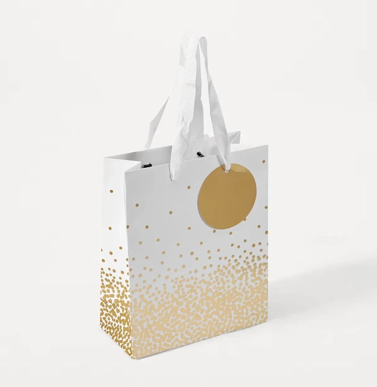 Paper Bag Manufacturers Wholesale 100 GSM White Kraft Paper Packaging Bag Eco with Handles 1