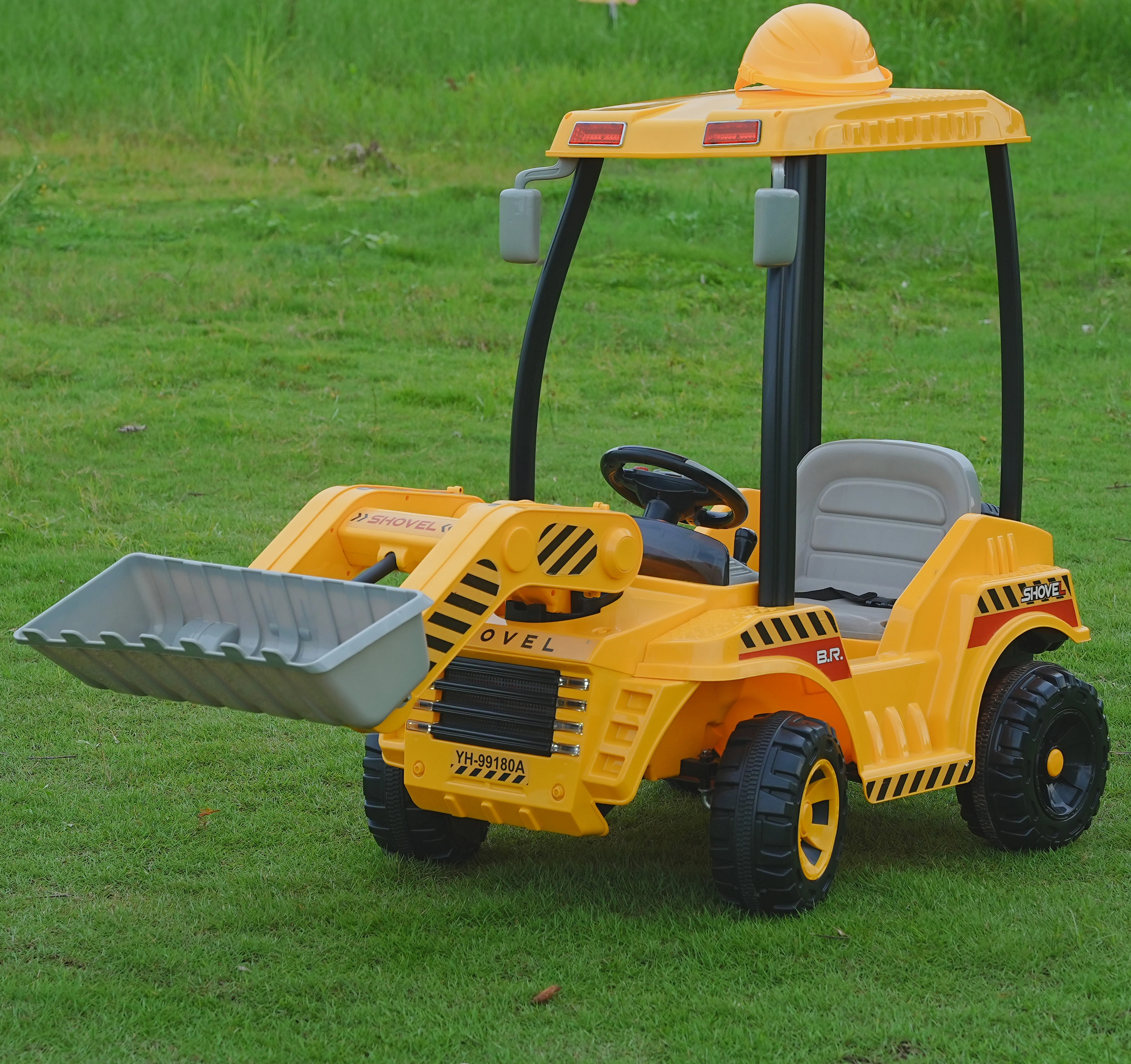 Pelle-chargeuse électrique pour enfants, fonctionnement à piles, sécurité, alerte basse tension, impression du logo OEM 1