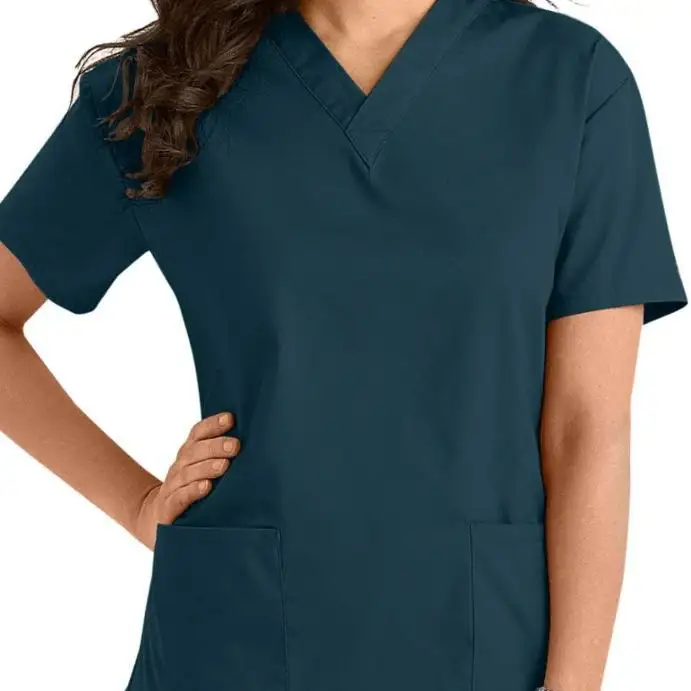 Uniformes médicos personalizados al por mayor, conjuntos de uniformes de enfermería, uniformes de hospital, uniformes médicos de enfermería con logotipo impreso. 1