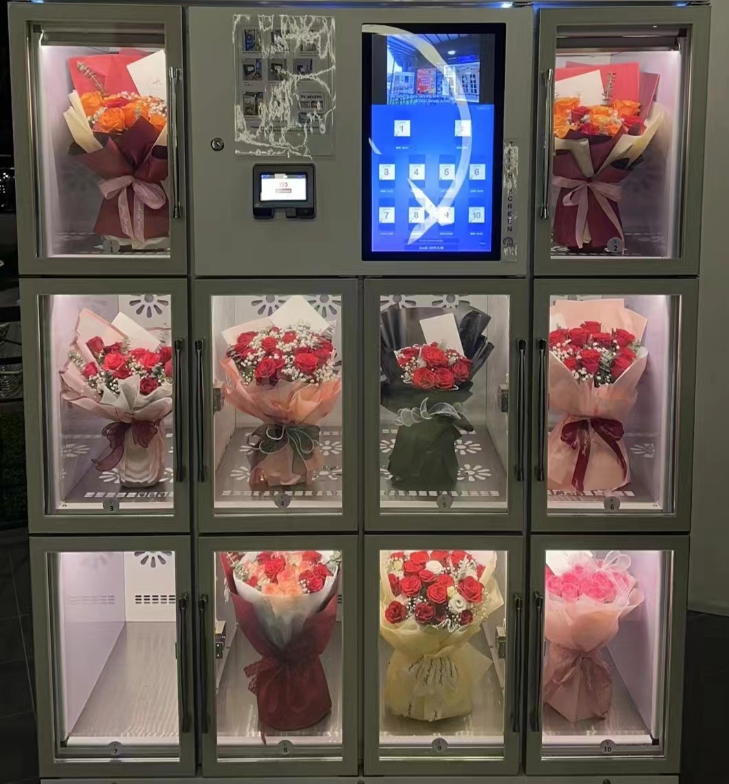 Haloo Vending Machine Supplier Vendo Distributeur Automatique De Fleurs Bouquet Vending Machine Flower Vending Machine 4