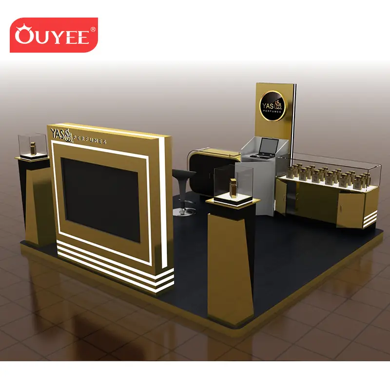 كشك عرض للعطور ومستحضرات التجميل - تصميم كشك مخصص 1