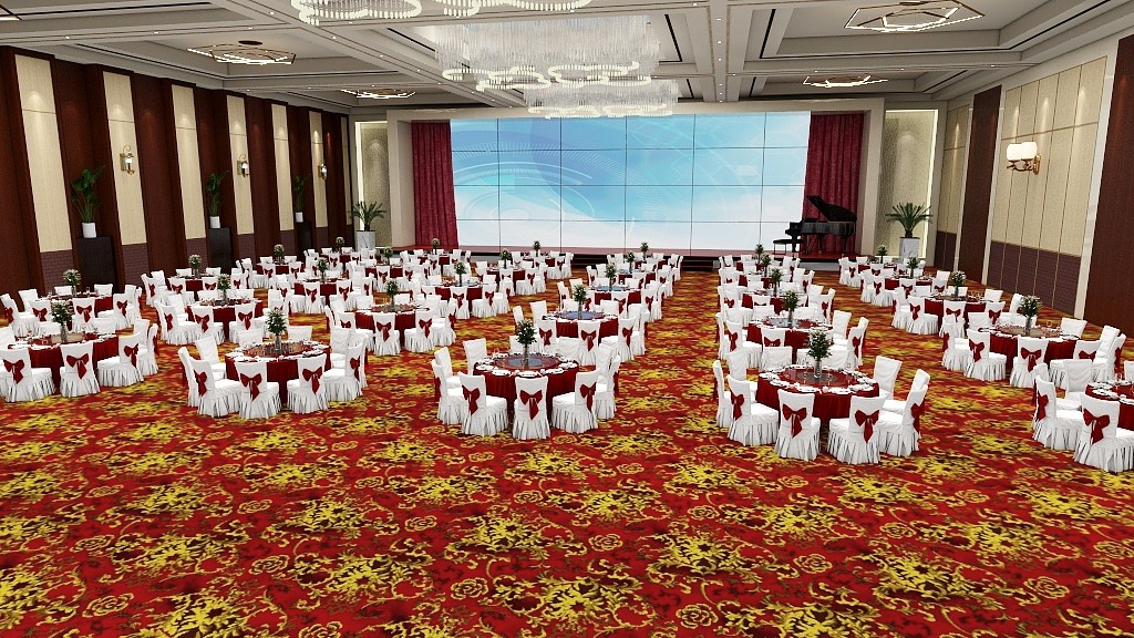 Dalles de moquette sur mesure haut de gamme pour salle de banquet d'hôtel 7