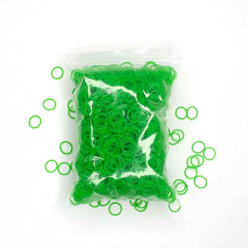 Gomas para el cabello de silicona verde de 1/2 pulgada para mujeres y niñas – Venta al por mayor 3