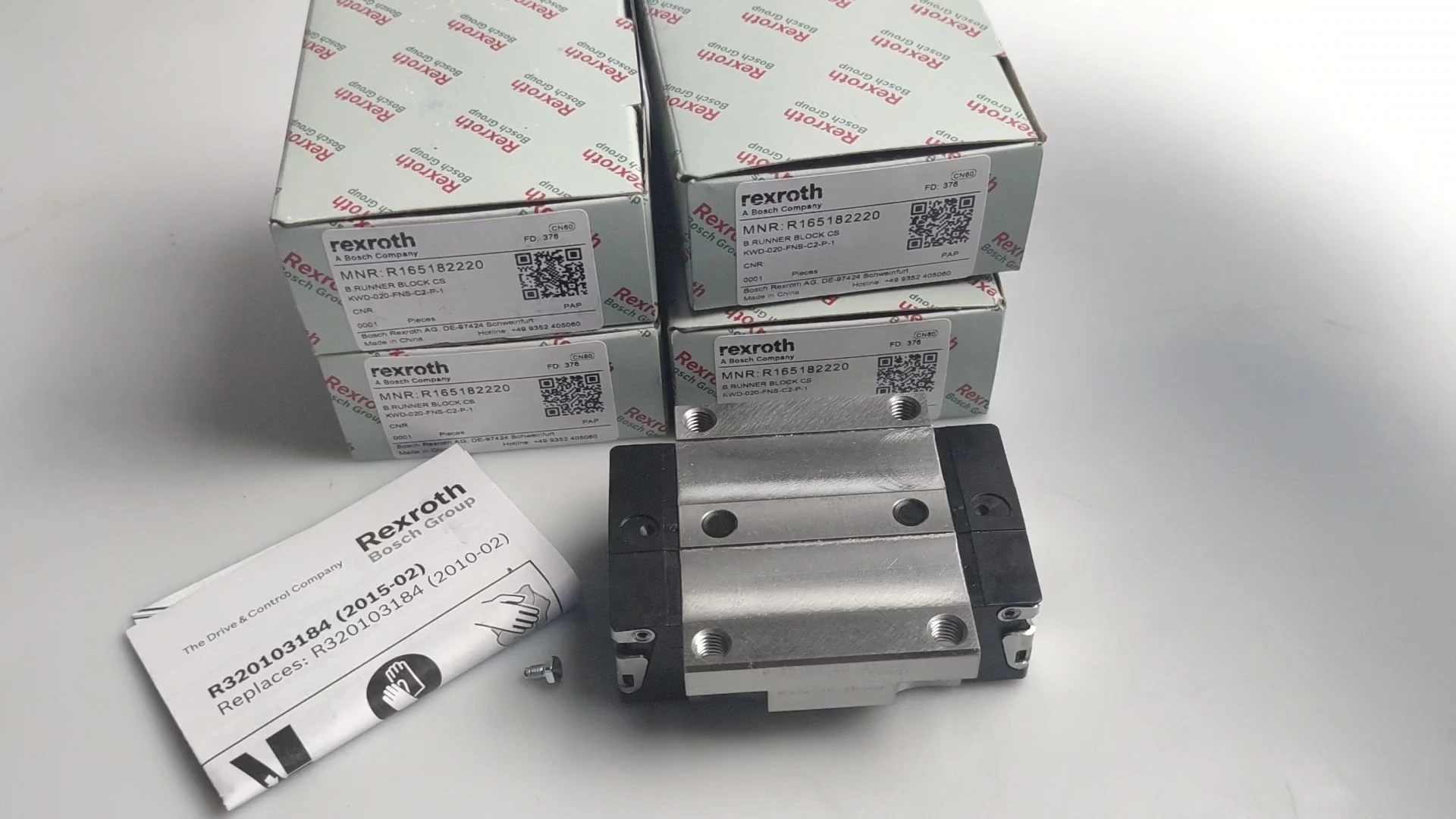 Rexroth R165182220 Heavy Duty Ball Rail Runner KWD-020-FNS-C2-P-1 1