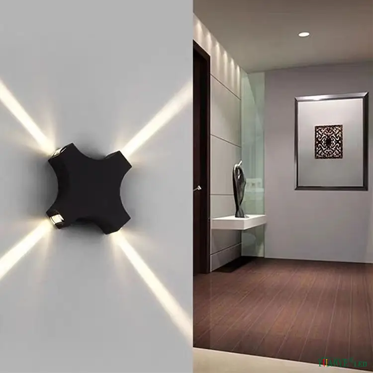 4W 8W 20W Porche Diseño LED IP67 Lámpara de pared de aluminio impermeable hacia arriba y abajo para jardín al aire libre yy-bds046 1