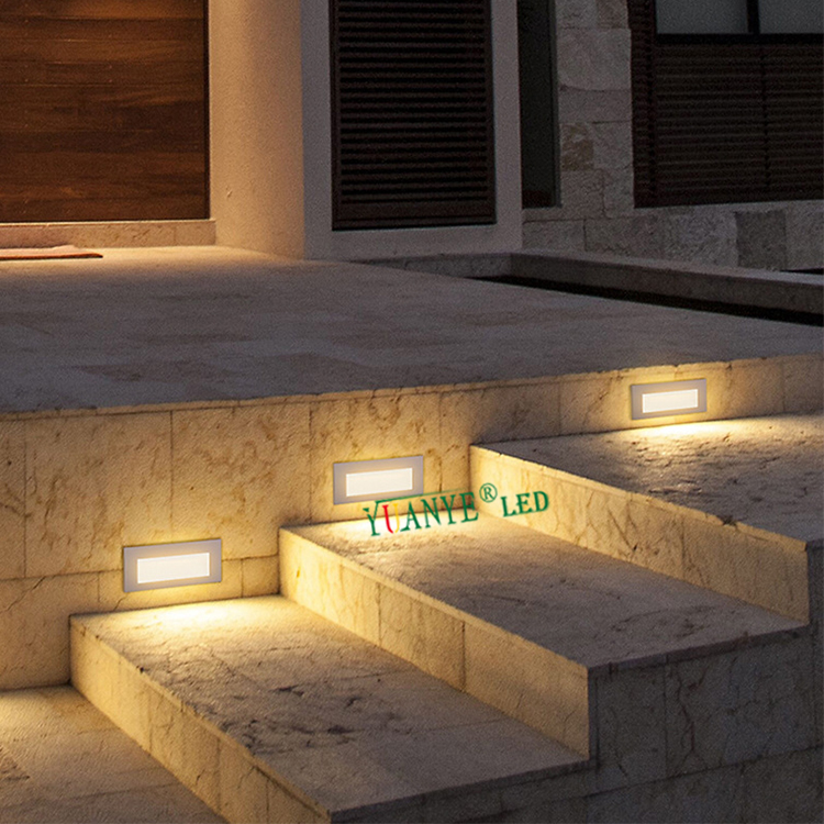 Yuanyeled Black Wall Recedes Outdoor integrierter LED Ziegelstufe Landschaftsweg Licht Schrittlicht yy-qjl016 13