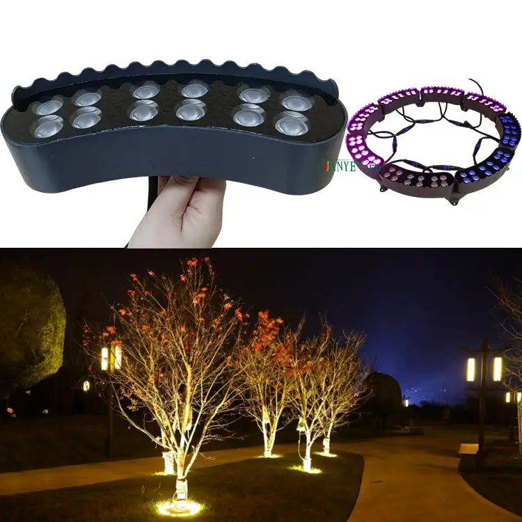 Yuanyeled Hoop Tree Lamp RGBW 18W 48W 72W مصباح المناظر الطبيعية لـ Cedrus Maple Coconut Palm Yy-TG5C 1