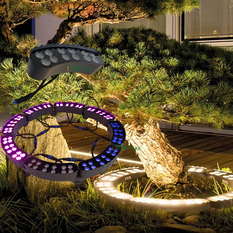 YuanyeLed Hoop Tree Lamp RGBW 18W 48W 72WセドラスメープルココナッツパームYY-TG5C用ランドスケープランプ 11