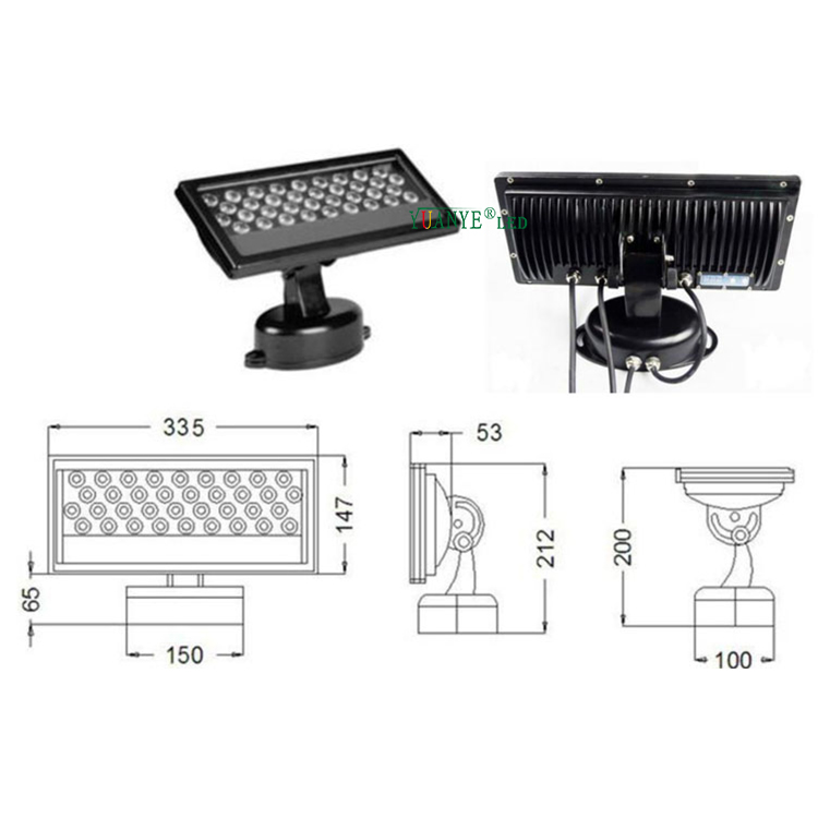 36W 60W 100W 144W RVB RGBW LED Downlight Alivable LED Spot Lights DMX512 AC85-265V YY-SG0022 7