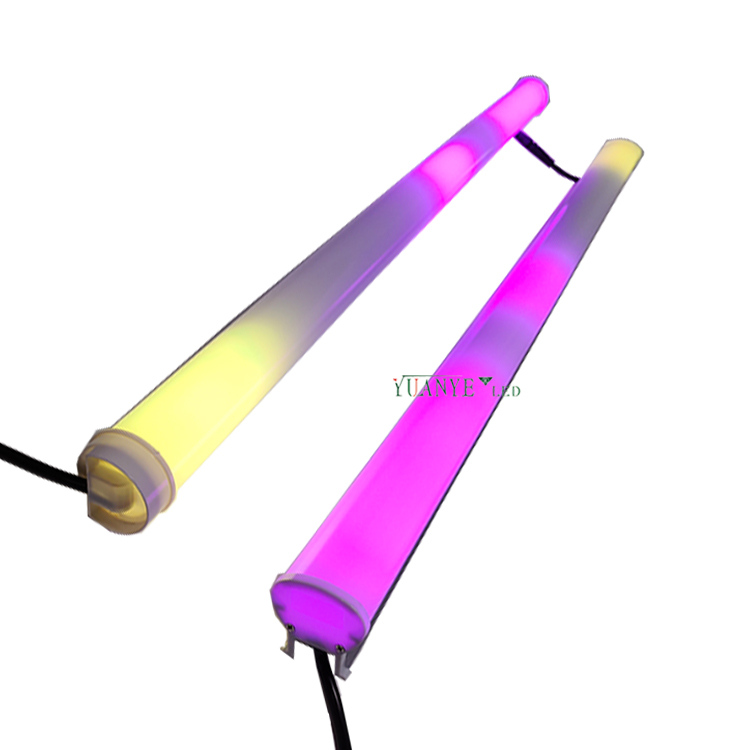 Iluminação de fachada diminuída do edifício CCT Alteração do tubo LED LIGHT YY-HL50 Smartphone App Music Control 8