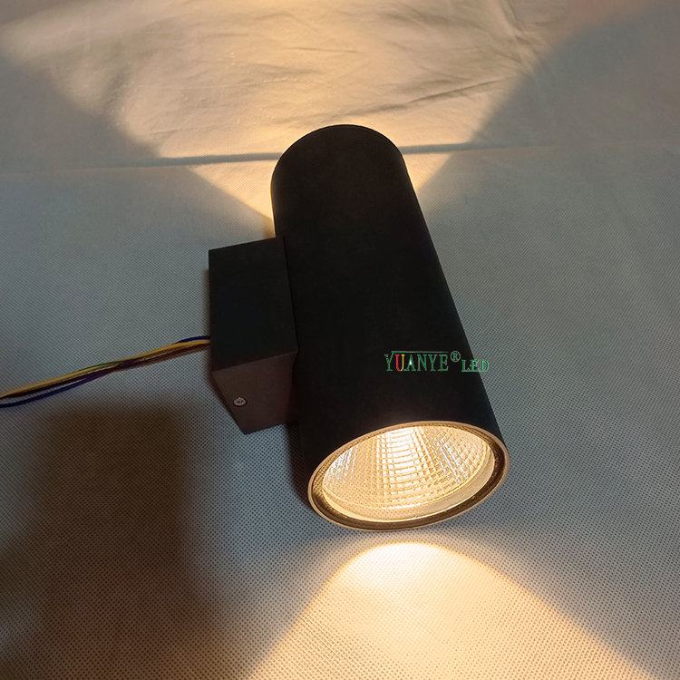 Yuanyeled - Luzes de parede ao ar livre modernas preto rgbwy ip65 à prova d'água de rua LED inteligente RGBCCT yy -bdr025 8