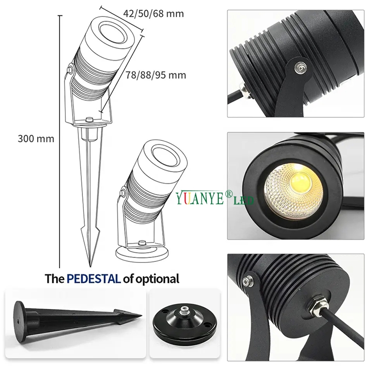 Precio competitivo de Yuanyeled Cob Spike Light Light Light IP65 Agua de agua ASHELES YY-TG2KWS 9