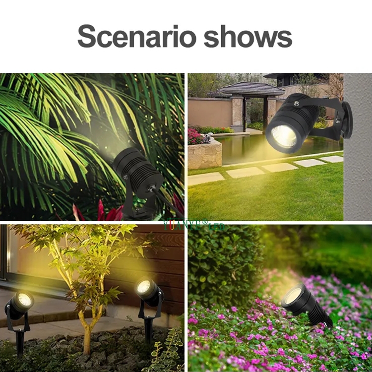 Lámpara de espiga LED RGB RGBW Modern Luxury 3W 6W 9W 24W Proyección de árboles hacia abajo Lámpara de pared yy-tg2kws 10
