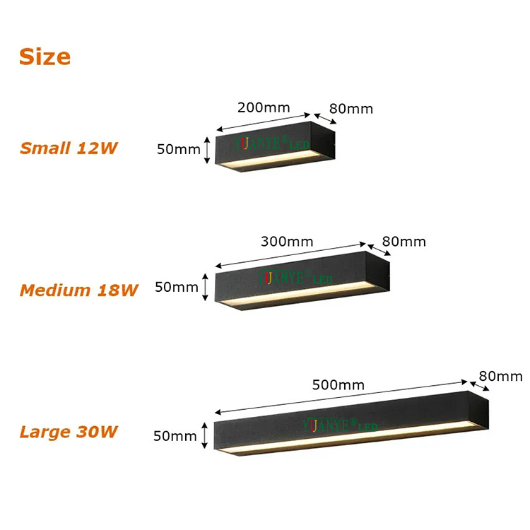 Yuanyeled Head Single Modern Waterproof Outdoor Long Strip LED Wall Lampu RGB RGBW IP65 LIGHT LIGHT YY-BDL011 9