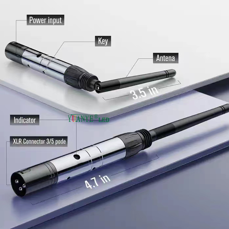 2.4g pengawal dmx512 penerima wayarles dan pemancar untuk rgbw panggung panggung panggung dj cahaya yy-dmx002 10