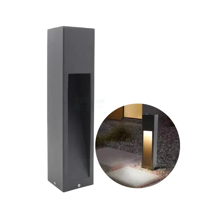 Yuanyeled 5W 6W 12W Aluminium LED Fasad Bollard Pilar Cahaya Lampu Landskap Landskap Hiasan YY-CPS12D 1