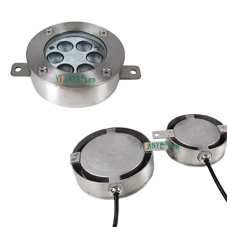 3W 6W 9W 12W LED水中ランプIP68超薄型DIA 100mm 120mmステンレス鋼経路照明YY-DMR025 1