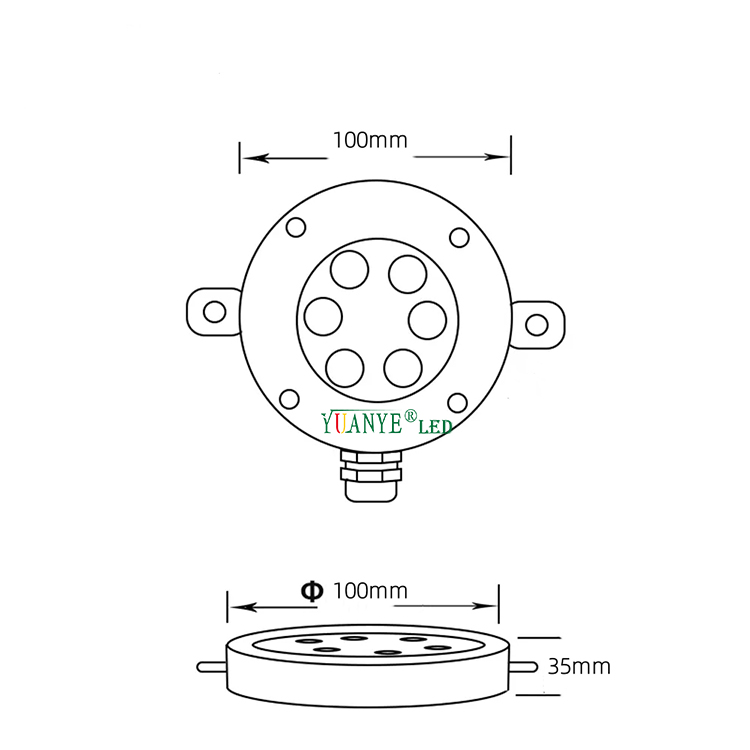 3W 6W 9W 12 Вт светодиодная подводная лампа IP68 Ultrathin Dia 100 мм 120 мм из нержавеющей стали.025 7