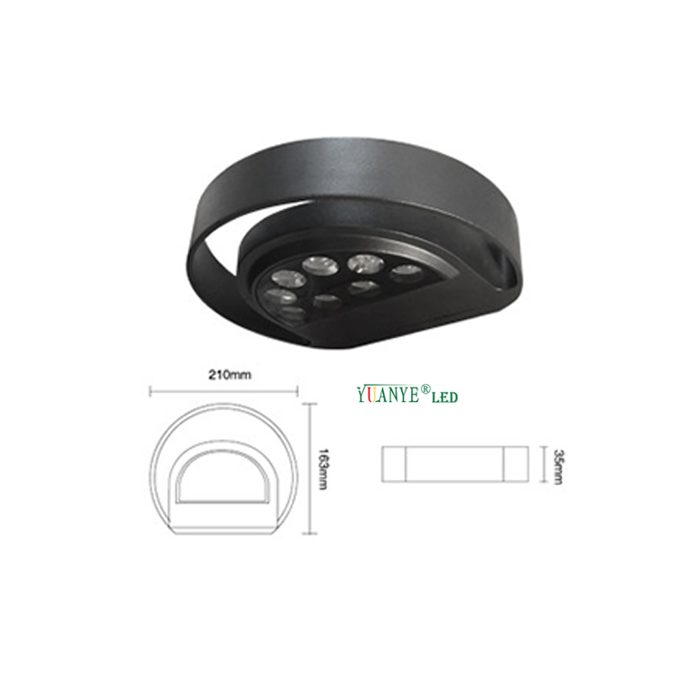 Yuanyeled - Luz de pared al aire libre IP65 Control remoto de seguridad Montaje suspendido Luz inteligente para el hogar YY -BDR009 8