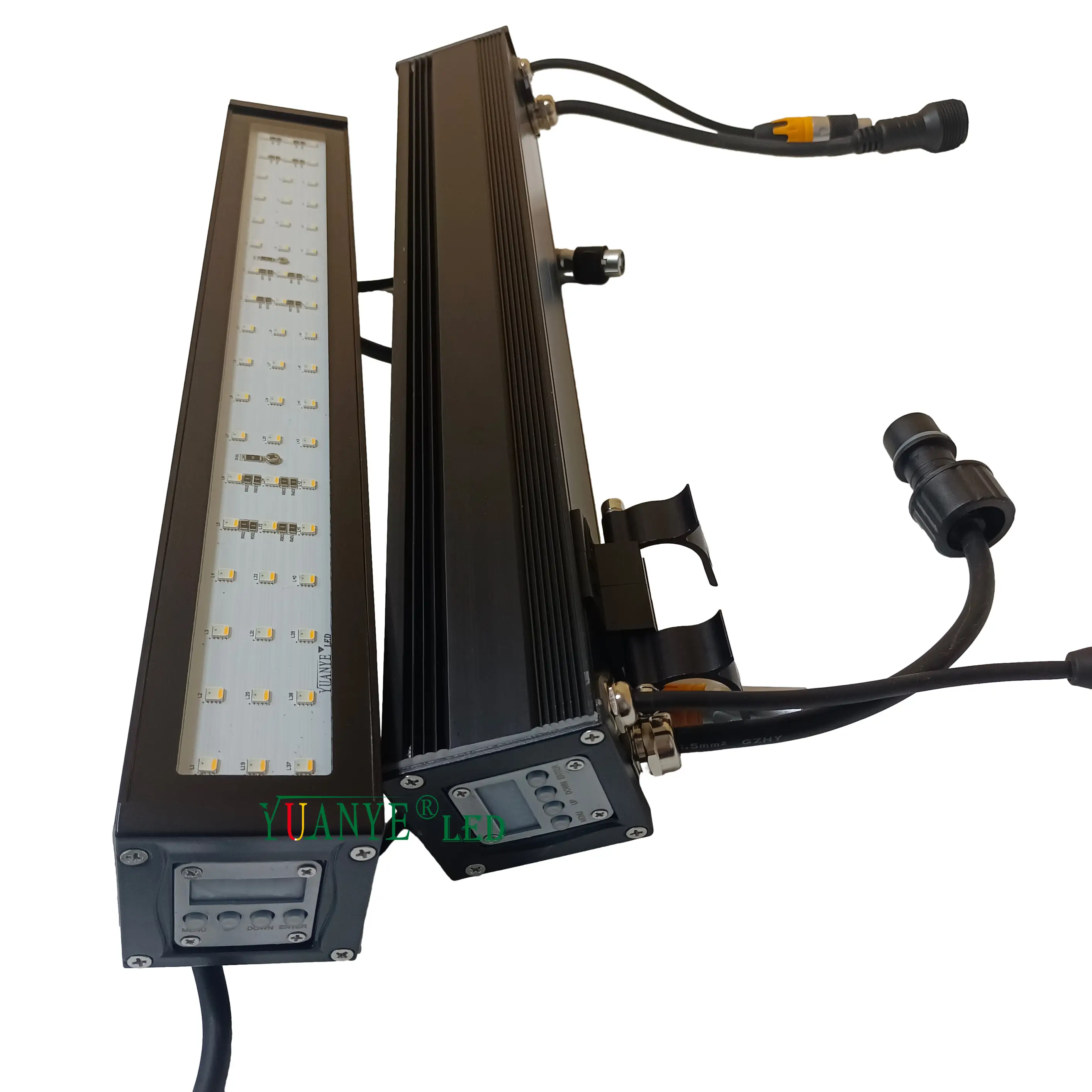 Lampu mencuci dinding linear Eropah dengan paparan dan butang rgb rgbw untuk bangunan lanskap luar bangunan tinggi yy-xq7073 1