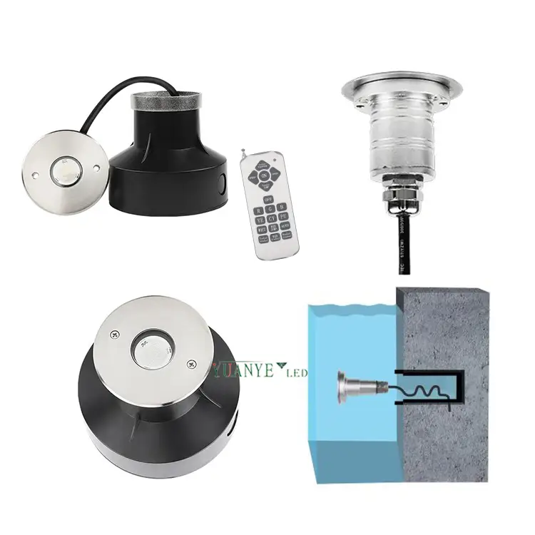IP68 keluli tahan karat yang diketuai kolam bawah air rgbw dc12v dia 2.6inch tuya dmx kawalan pintar yy-ycdh 1