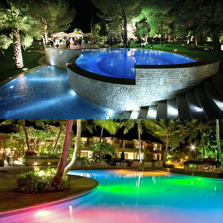Yuanyeled - Luz de la fuente de anillo LED de impermeable submarino 9W IP68 RGB con curso de agua o orificio de drenaje YY -SDPD 12