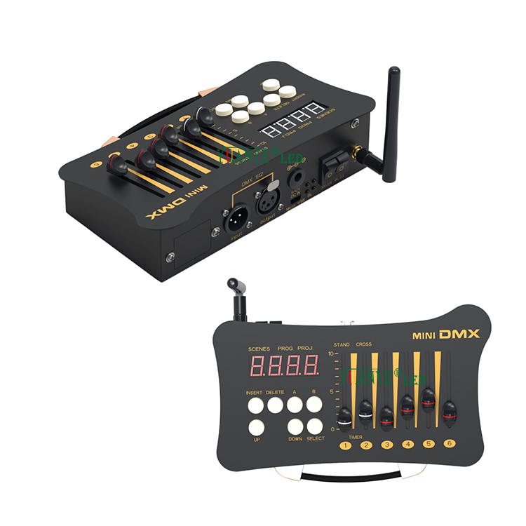 54 канала беспроводной DMX512 Контроллер точечные светильники, встроенные в батарею для свадебной церкви.014 10