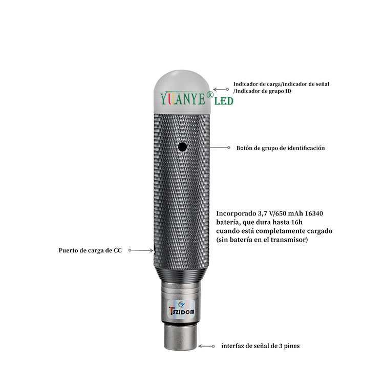 2.4g DMX512 Controlador DMX Receptor de bateria sem fio para eventos de palco Church Theatre YY-DMX005 9