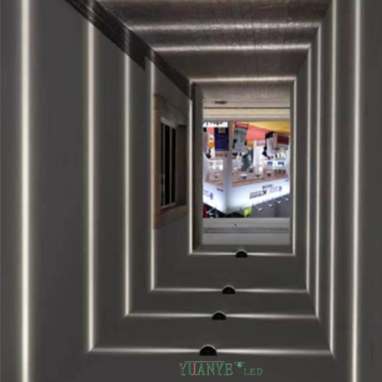 Tenaga Moden Penjimatan LED Lampu Dinding Eksterior DMX512 Kawalan dengan kepala tunggal RGBW YY-BDW012 6