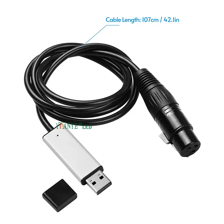 USB to DMX واجهة محول الكمبيوتر كمبيوتر المرحلة أحداث الإضاءة وحدة تحكم الإضاءة dimmer yy-dmx009 1