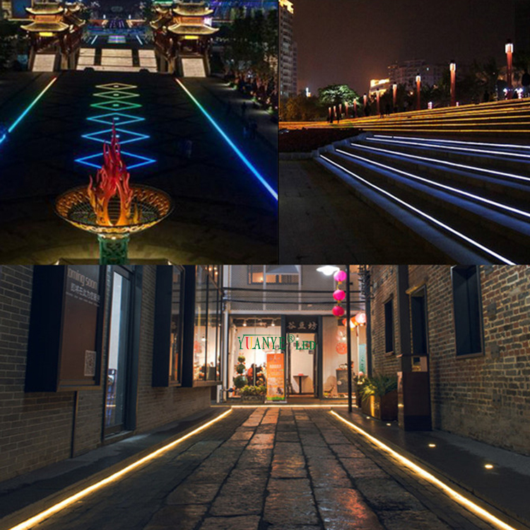 Yuanyeled - Luz de lavadora lineal al aire libre Luces subterráneas LED empotradas IP65 impermeable yy -dtl001 10