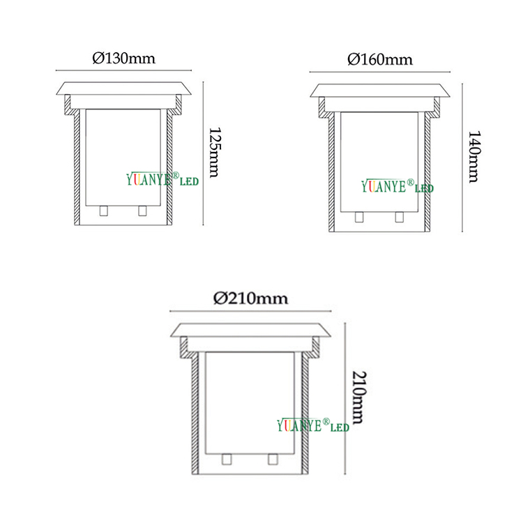 LED Inground天井ライト3W-72Wカスタムサイズライトビーム調整可能な中国工場価格5年保証YY-DMR029 8
