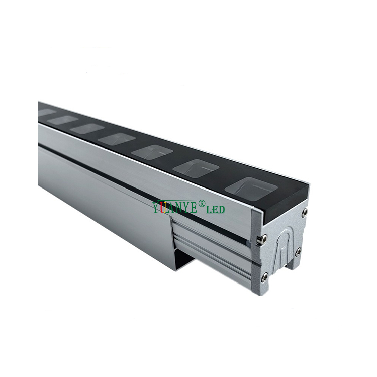 Yuanyeled enterré LED rec de linéaire linéaire Light Light Custom Taille de taille 1,6 pouce RGB 6W 9W 18W 24W YY-DTL008 8