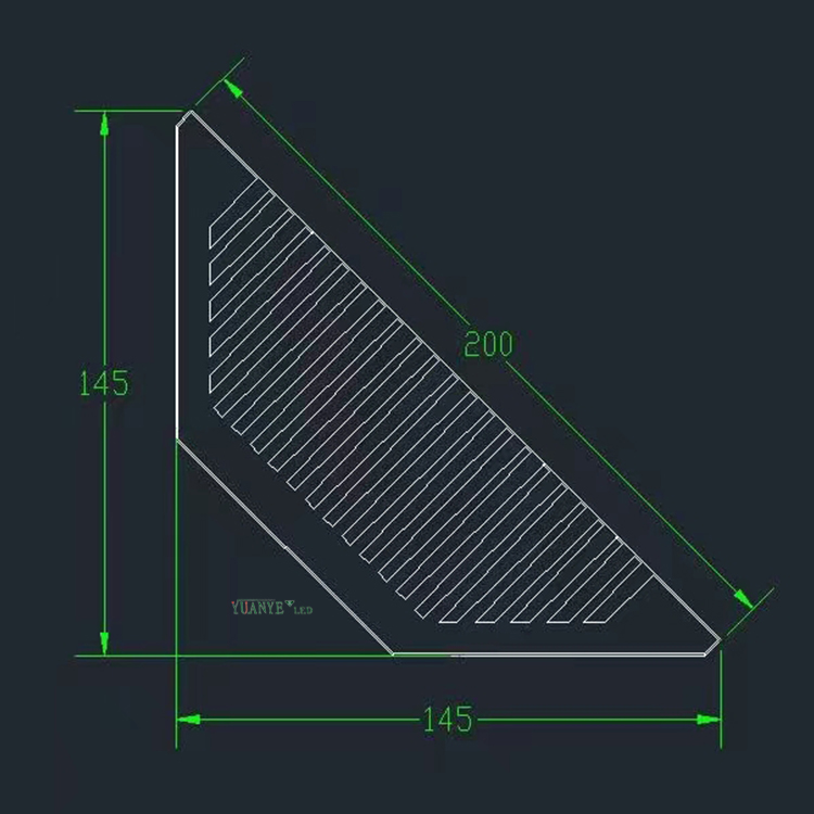 YuanyEled-LED Sill Light IP65 Impermeable a media luna fuera de la luz decorativa para la fiesta del escenario del hotel YY-BDW016 8