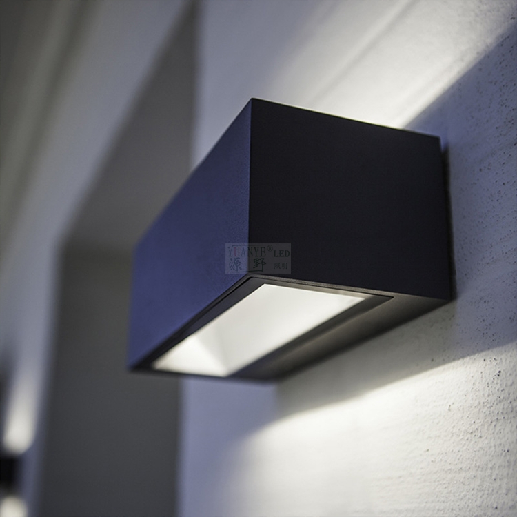 Yuanyeled - LED Wall Outdoor Wall Light IP65 Surface Mount 8W 10W 12W Twin Head Rectangle Untuk Hotel Villa Yy -Bds008 12