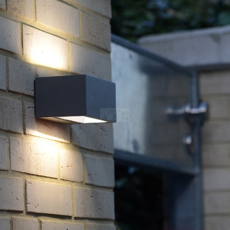 Yuanyeled - LED Wall Outdoor Wall Light IP65 Surface Mount 8W 10W 12W Twin Head Rectangle Untuk Hotel Villa Yy -Bds008 10