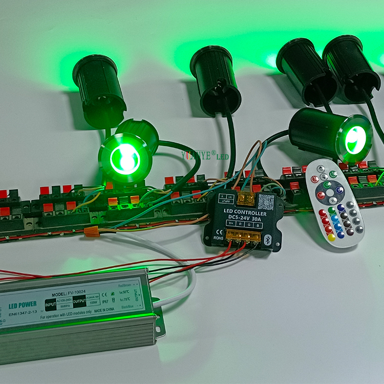 Amazon New Function LED Inground Light IP68 2W 3W 6W Edelstahl RGB RGBW Double Water of YY-DMR007 7