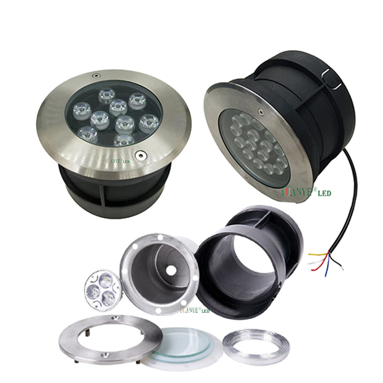 Yuanyeled-индивидуальная современная светодиодная внешняя подводная подводная световой свет DC12V DC24V RGBWY 5-в-1 наводнение вверх освещение YY-SDDA 8