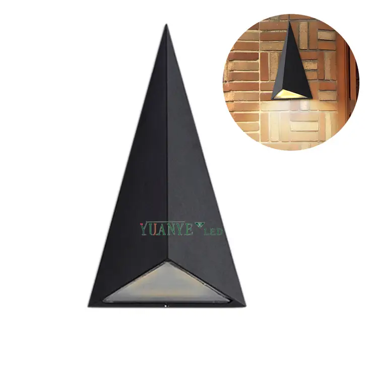 Yuanyeled - Lampu Dinding Bahagian Led Modern Lampu Aluminium 5W 6W 9W Segitiga IP65 untuk Villa Yy -BDT003 1