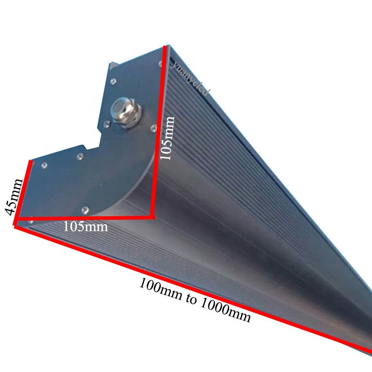 Yuanyeled - Lampu Pencuci Dinding Linear LED LED LED OUTDOR 24W 36W IP65 DMX 3 sisi memancarkan cahaya YY -XQ95100 4